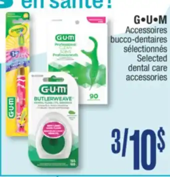 Jean Coutu G•U•M Selected dental care accessories offer
