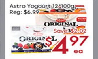 Sunny Food Mart Astro Yogourt offer