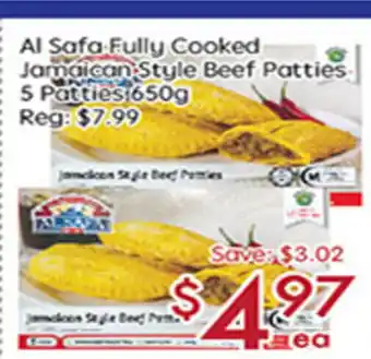 Sunny Food Mart Al Safa Fully Cooked Jamaican Style Beef Patties offer