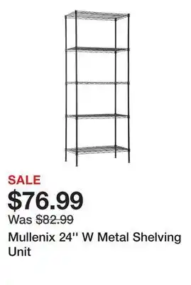 Wayfair Mullenix 24'' W Metal Shelving Unit offer