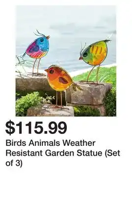 Wayfair Birds Animals Weather Resistant Garden Statue (Set of 3) offer
