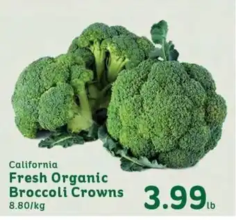 California Fresh Organic Broccoli Crowns
