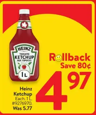 Walmart Heinz Ketchup offer