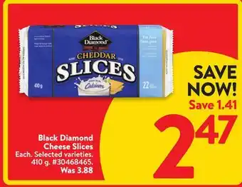 Walmart Black Diamond Cheese Slices offer
