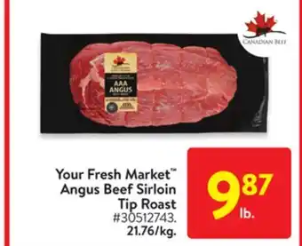 Walmart Your Fresh Market Angus Beef Sirloin Tip Roast offer