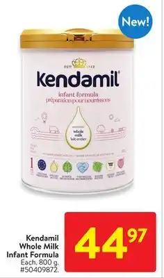 Walmart Kendamil Whole Milk Infant Formula offer