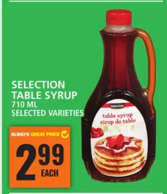 Food Basics SELECTION TABLE SYRUP offer