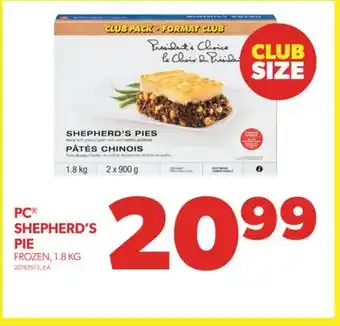 Real Canadian Superstore PC SHEPHERD'S PIE, 1.8 KG offer