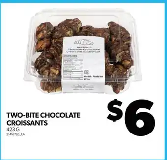 Real Canadian Superstore TWO-BITE CHOCOLATE CROISSANTS, 423 G offer