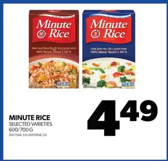 Real Canadian Superstore MINUTE RICE, 600/700 G offer