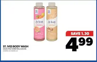 Real Canadian Superstore ST. IVES BODY WASH, 650 ML offer