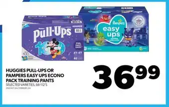 Real Canadian Superstore HUGGIES PULL-UPS OR PAMPERS EASY UPS ECONO PACK TRAINING PANTS, 66-112'S offer