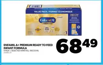 Real Canadian Superstore ENFAMIL A+ PREMIUM READY TO FEED INFANT FORMULA, 18X235 ML offer
