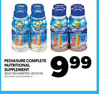 Real Canadian Superstore PEDIASURE COMPLETE NUTRITIONAL SUPPLEMENT, 4X235 ML offer