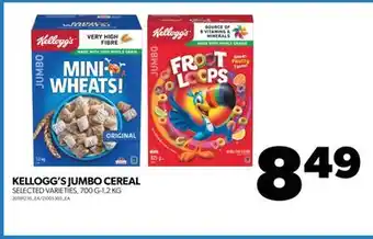 Real Canadian Superstore KELLOGG'S JUMBO CEREAL, 700 G-1.2 KG offer