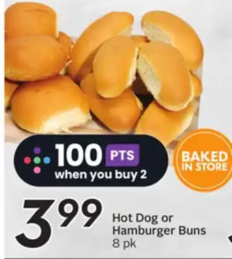 Sobeys Hot Dog or Hamburger Buns offer