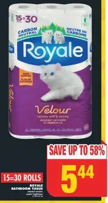 No Frills ROYALE BATHROOM TISSUE, 15=30 ROLLS offer