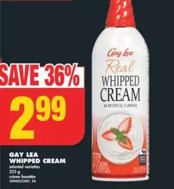 No Frills GAY LEA WHIPPED CREAM, 225 g offer