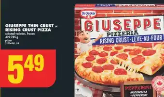 No Frills GIUSEPPE THIN CRUST or RISING CRUST PIZZA, 439-785 g offer