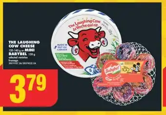 No Frills THE LAUGHING COW CHEESE, 120-140 g or MINI BABYBEL, 120 g offer
