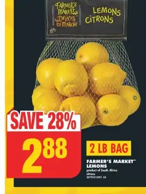 No Frills FARMER'S MARKET LEMONS, 2 LB BAG offer