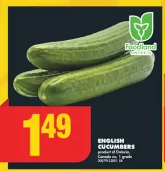 No Frills ENGLISH CUCUMBERS offer