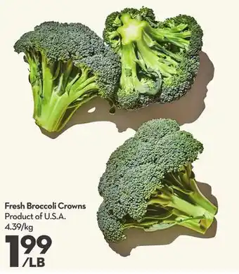 Longo's Fresh Broccoli Crowns offer