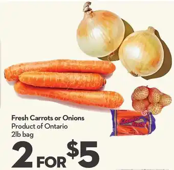 Longo's Fresh Carrots or Onions offer