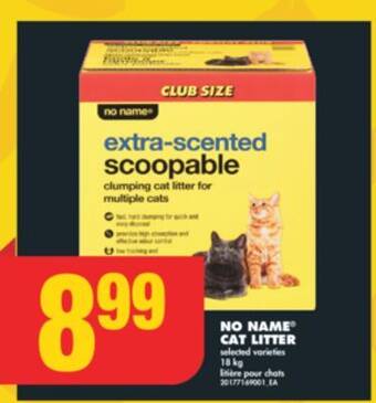 NO NAME CAT LITTER 18 kg offer at Loblaws