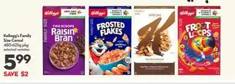 Longo's Kellogg's Family Size Cereal offer