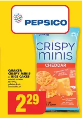 No Frills QUAKER CRISPY MINIS or RICE CAKES, 90-199 g offer