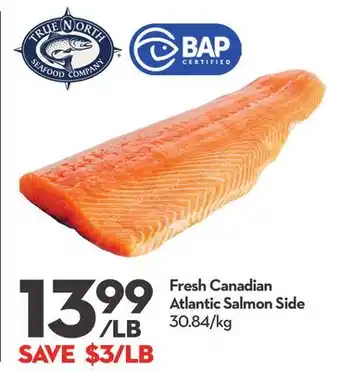 Longo's Fresh Canadian Atlantic Salmon Side offer