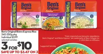 Longo's Ben's Original Bistro Express Rice offer