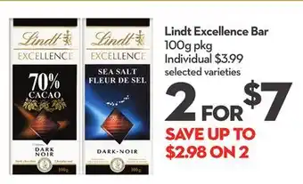 Longo's Lindt Excellence Bar offer