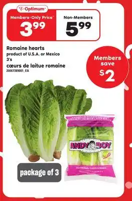 Independent Grocer ROMAINE HEARTS, 3's offer