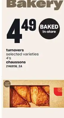 Independent Grocer TURNOVERS, 4's offer