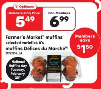 Independent Grocer FARMER'S MARKET MUFFINS, 6's offer
