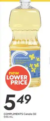 Sobeys COMPLIMENTS Canola Oil offer