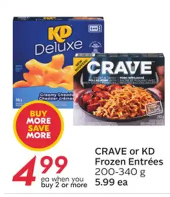 Sobeys CRAVE or KD Frozen Entrées offer