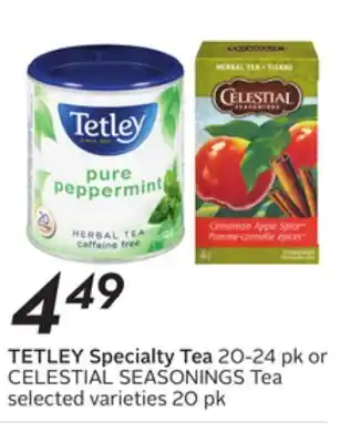 Sobeys TETLEY Specialty Tea offer