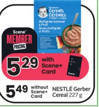 Sobeys NESTLÉ Gerber Cereal offer