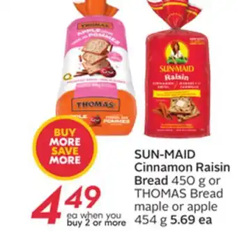 Sobeys SUN-MAID Cinnamon Raisin Bread offer
