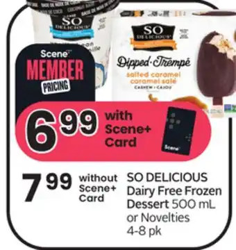 Sobeys SO DELICIOUS Dairy Free Frozen Dessert offer