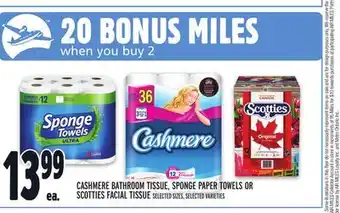 Metro CASHMERE BATHROOM TISSUE, SPONGE PAPER TOWELS OR SCOTTIES FACIAL TISSUE offer
