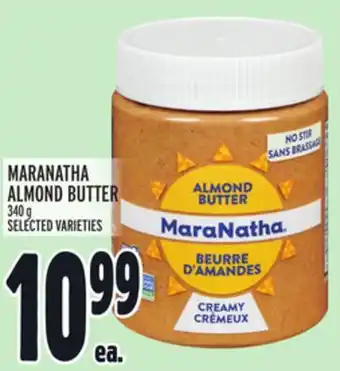 Metro MARANATHA ALMOND BUTTER offer