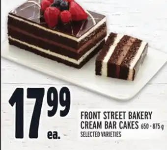 Metro FRONT STREET BAKERY CREAM BAR CAKES offer