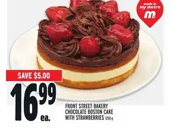 Metro FRONT STREET BAKERY CHOCOLATE BOSTON CAKE WITH STRAWBERRIES offer