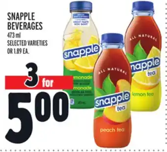 Metro SNAPPLE BEVERAGES offer