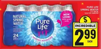 Food Basics PURE LIFE SPRING WATER offer