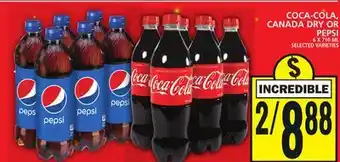 Food Basics COCA-COLA, CANADA DRY OR PEPSI offer